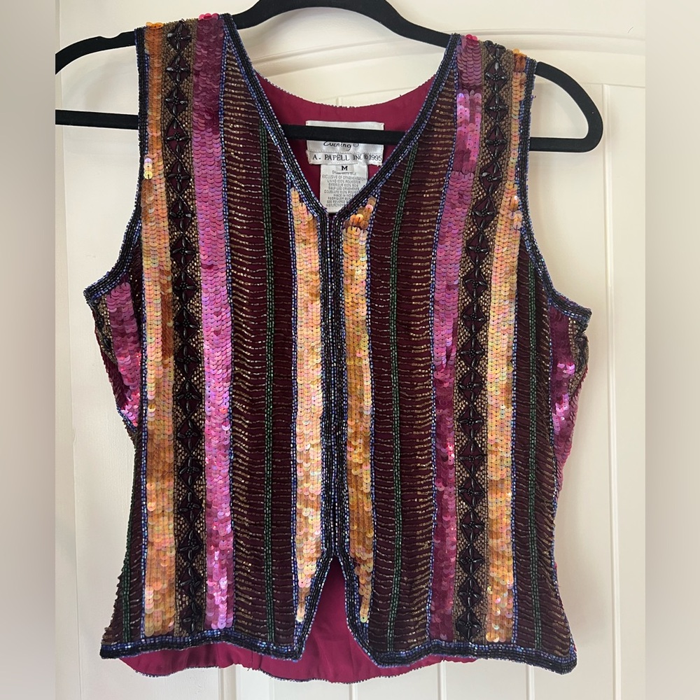 Adrianna Papell Multicolor Sequin Blouse